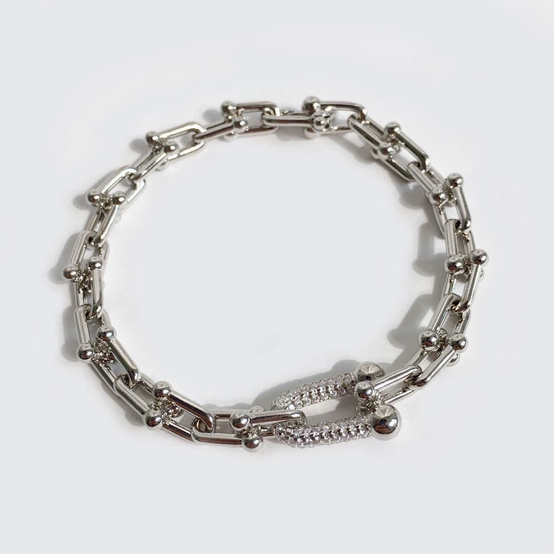 U-Link Chain Bracelet - Silver | Not Just Paris