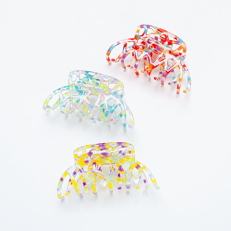 Vibrant Polka Pop Hair Claw