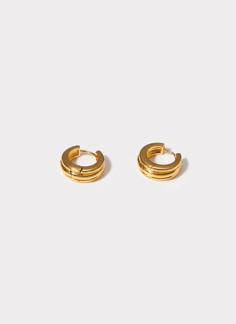 Dainty Gilded Hoops