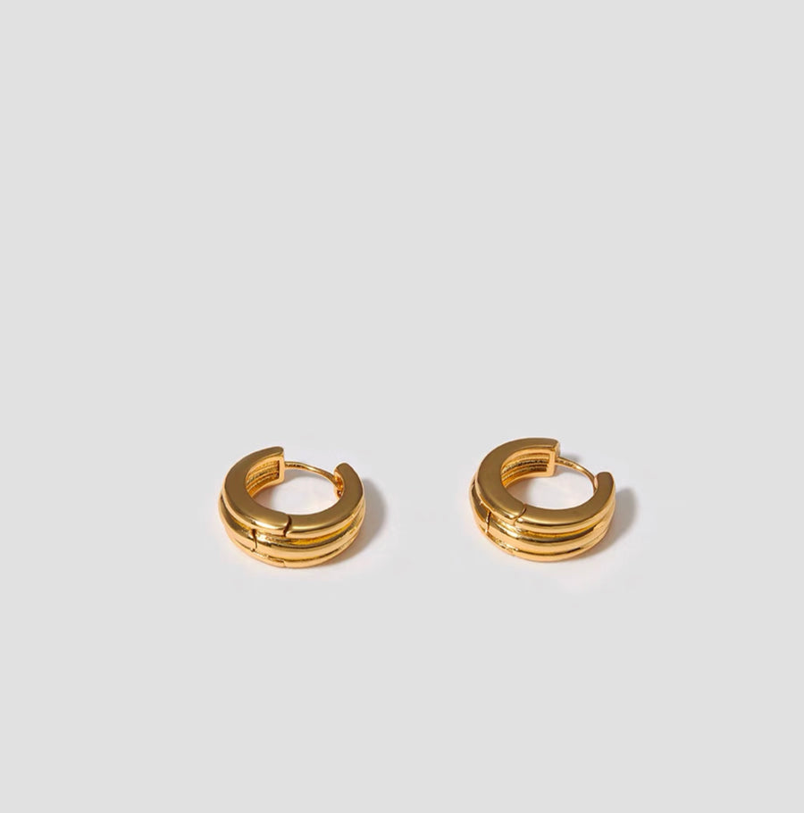 Dainty Gilded Hoops