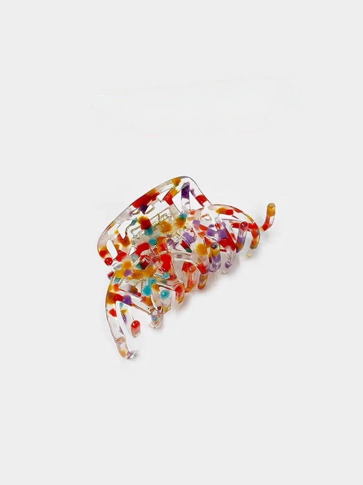 Vibrant Polka Pop Hair Claw