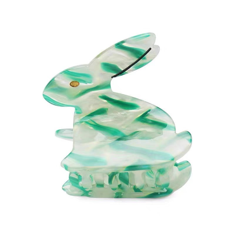 Bunny Charm Hair Claw in Cream