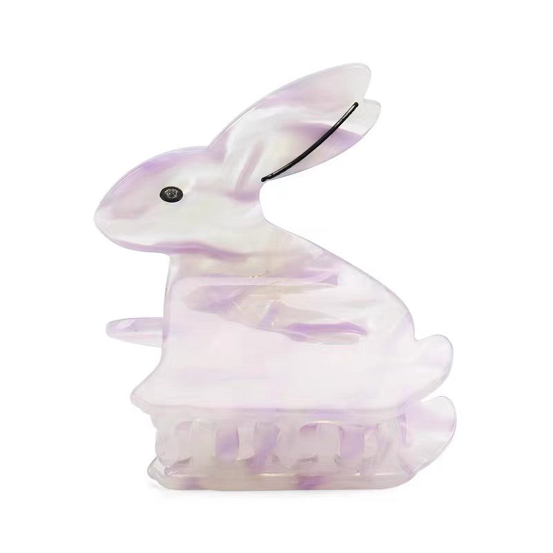 Bunny Charm Hair Claw in Cream