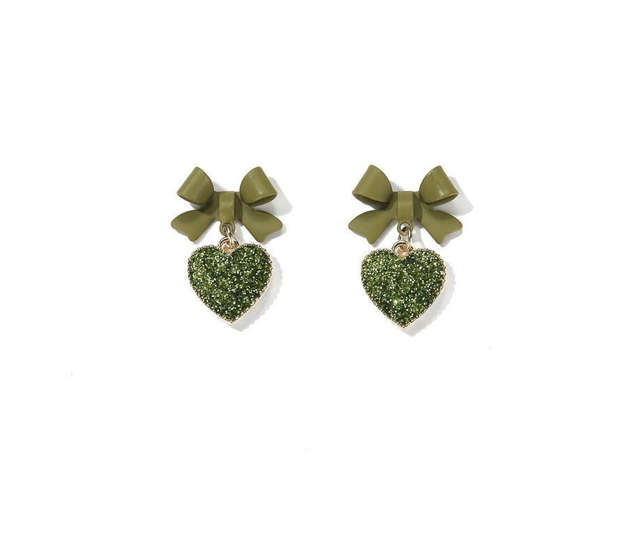 Holiday Radiance Dangle Earrings in Green