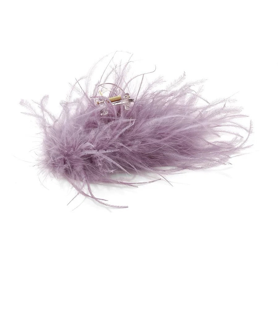 Faux Hair Claw in Purple