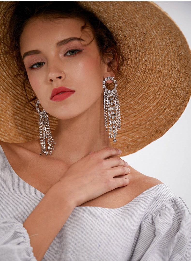 Glimmering Tassel Radiance Earrings