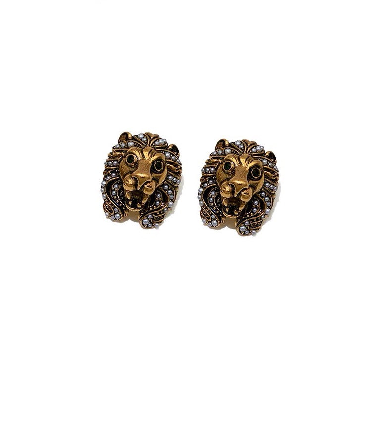 Retro Roar Tiger Studs