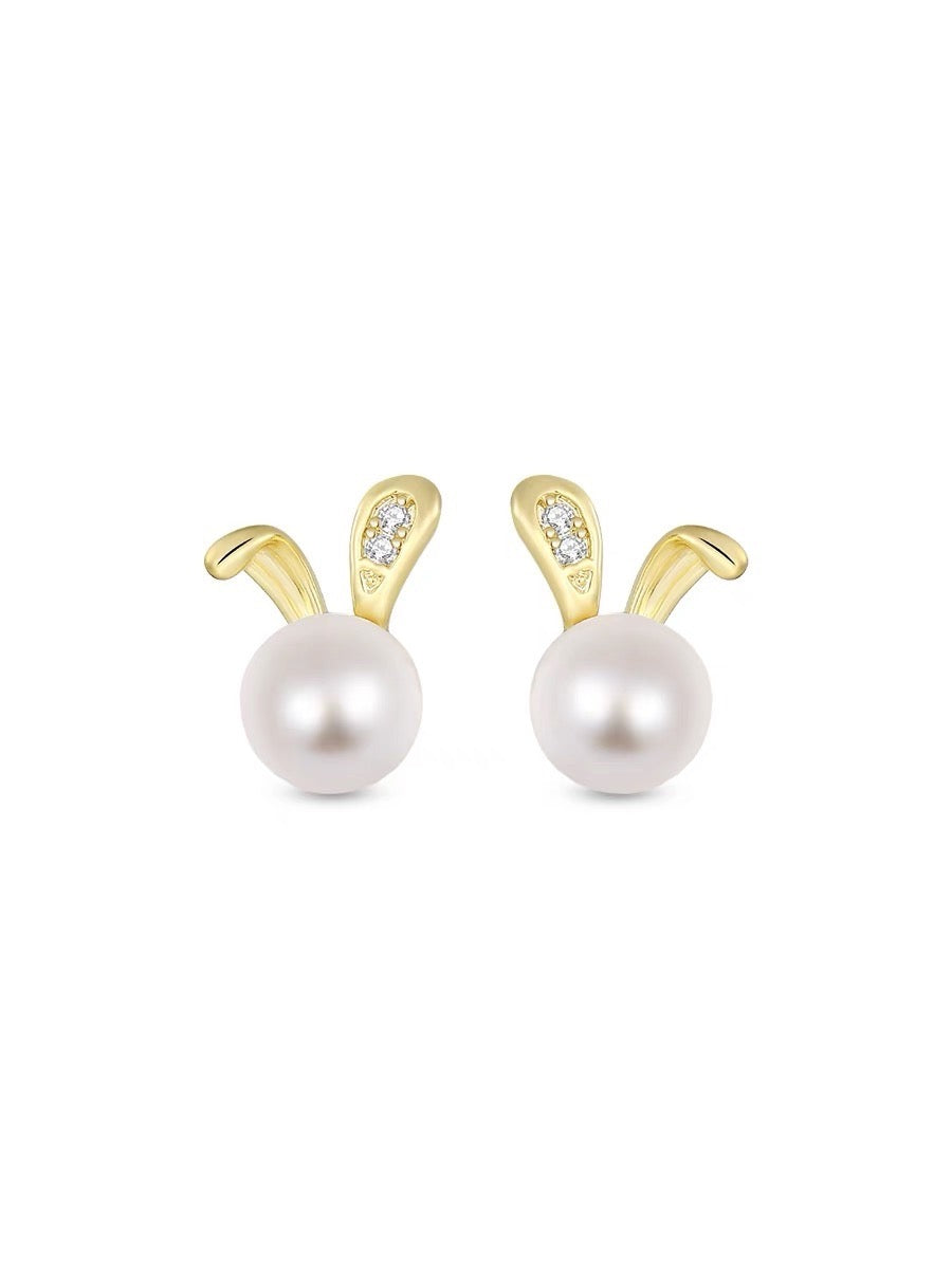 Pearly Hare Elegance Earrings