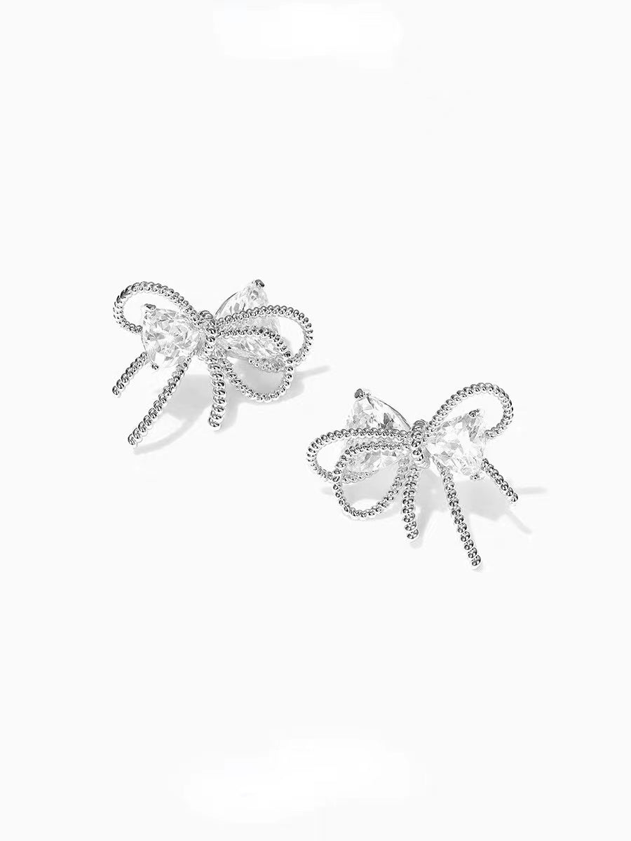 Charlotte Crystal Ribbon Earrings.