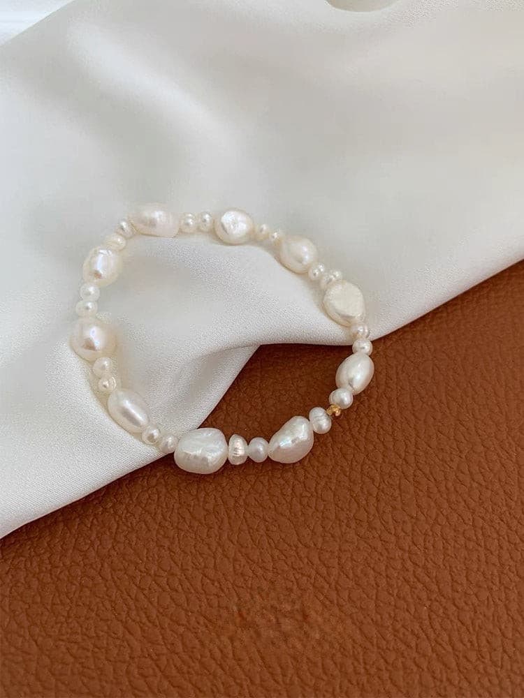 Coco Freshwater Pearl Bracelet With Golden Bean Not Just Paris