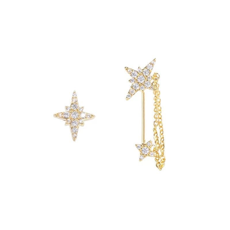 Galaxy Gold Star Earring Not Just Paris