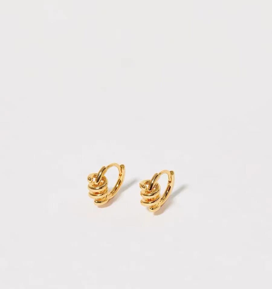 Mini Knot Minimalist Earrings.