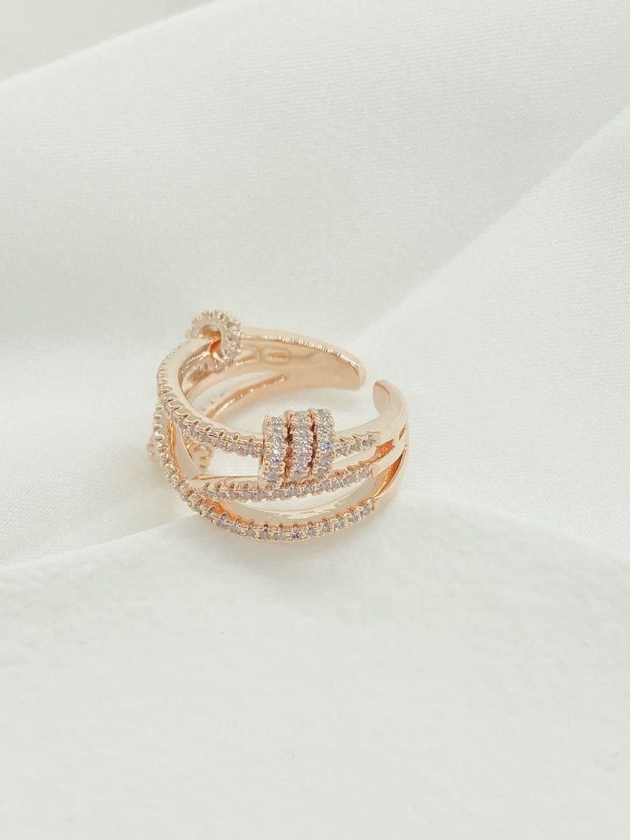 Rose Gold Link Chain Ring.