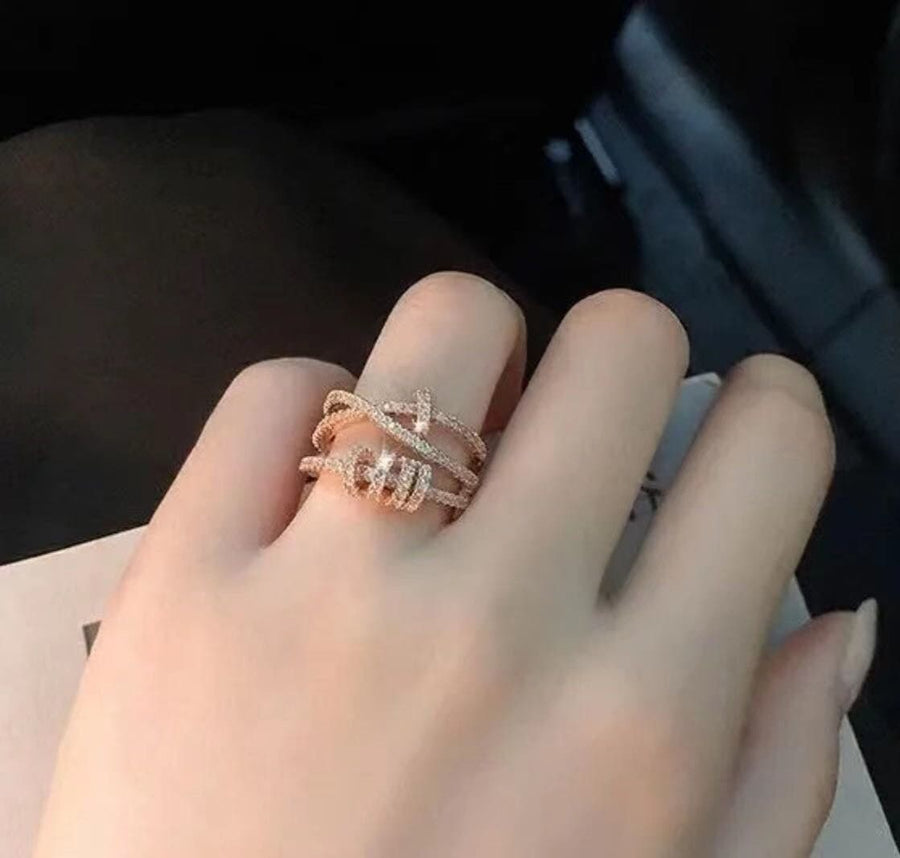 Rose Gold Link Chain Ring.