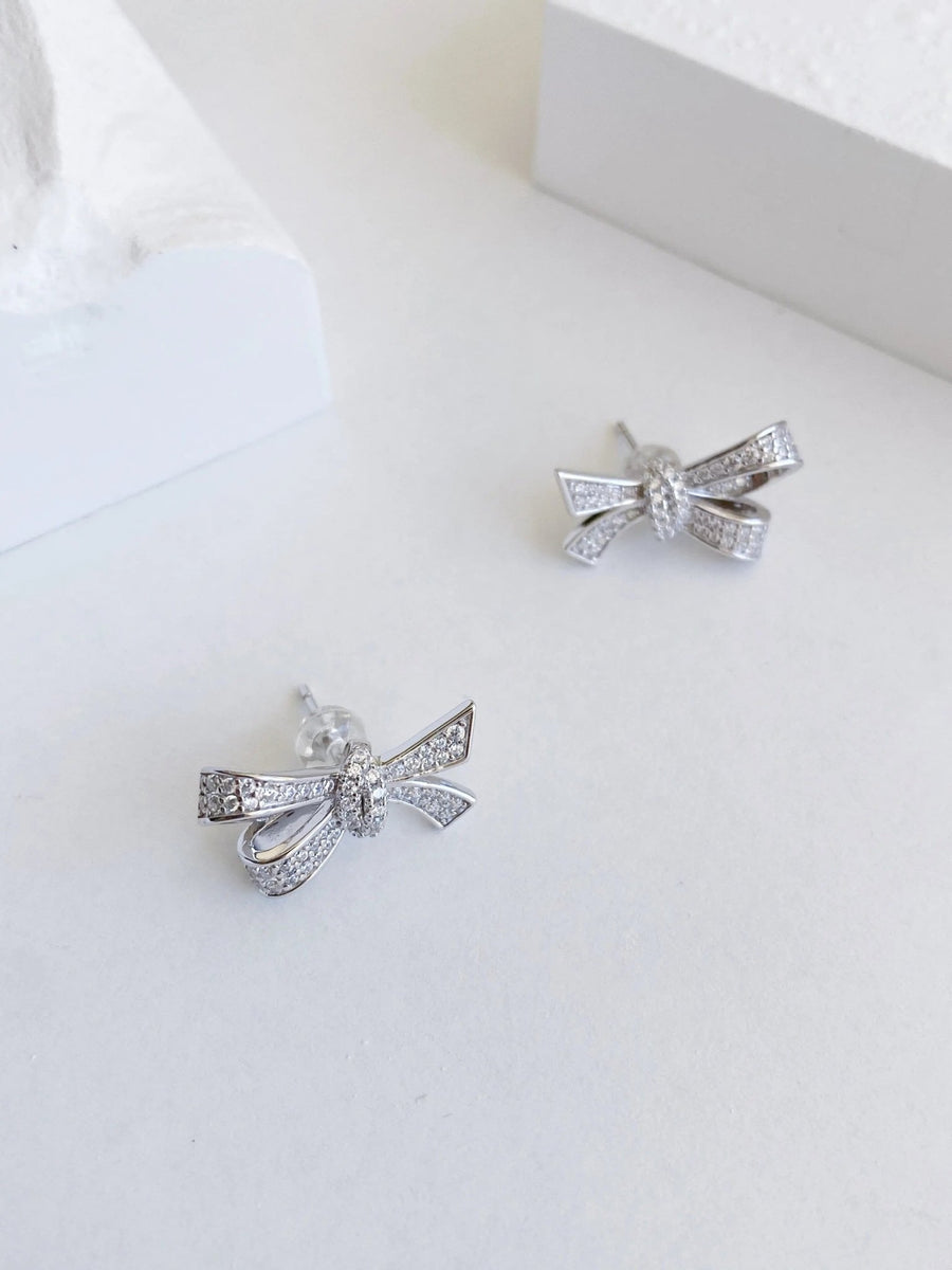 Small Bow Knot Stud Earrings Not Just Paris
