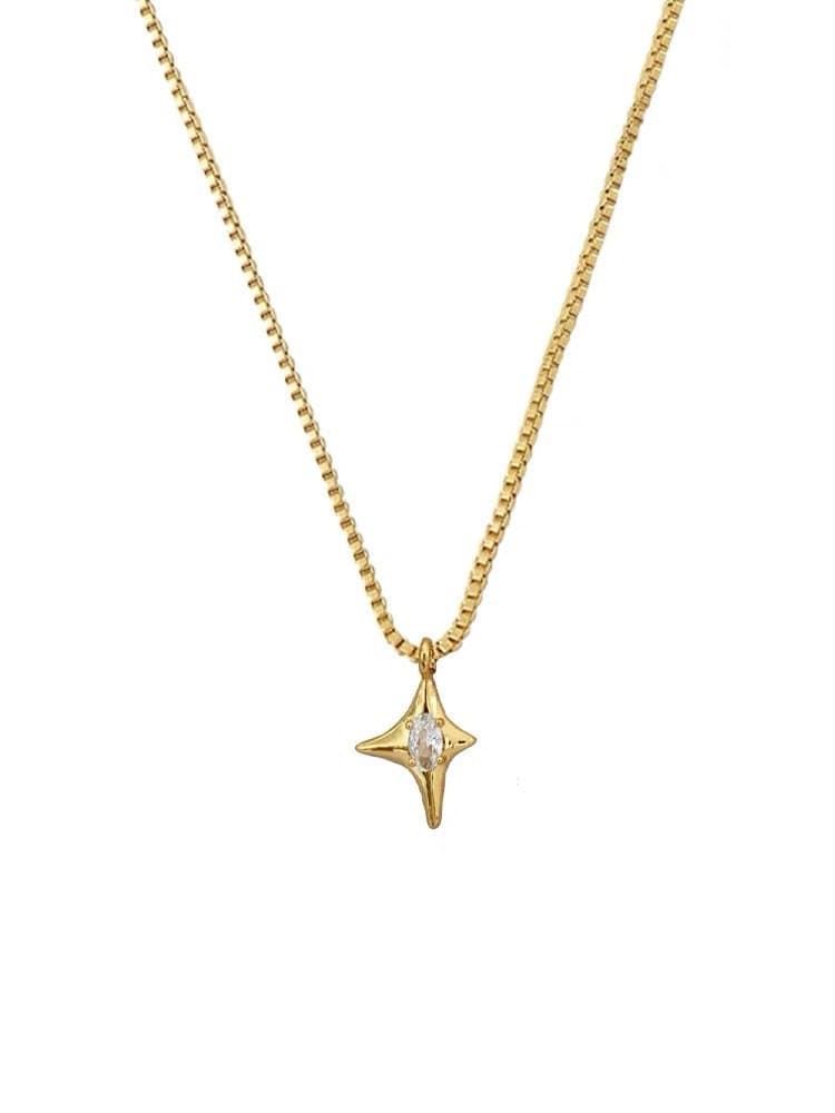 Tiny Gold Star Necklace.