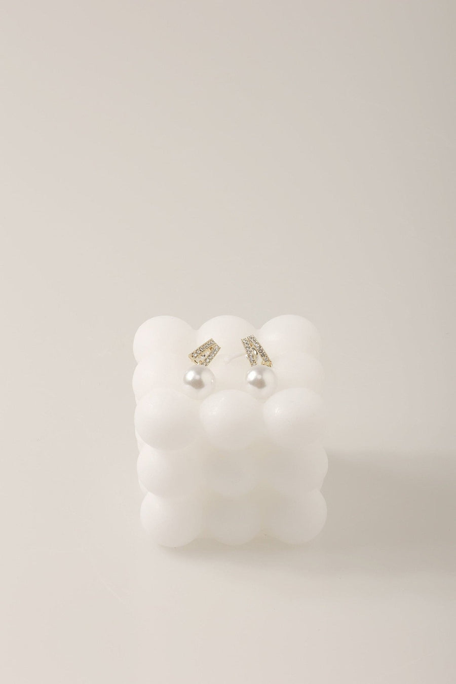 Zirconia Pearl Drop Earrings.